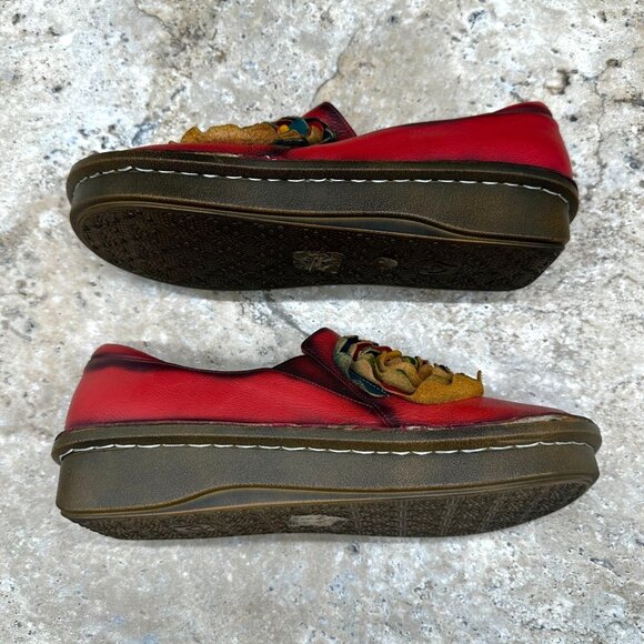 Spring Step L’artiste Loafer Womens ReddishLeather Floral Emilia EU 39/US 8.5 - Picture 5 of 11